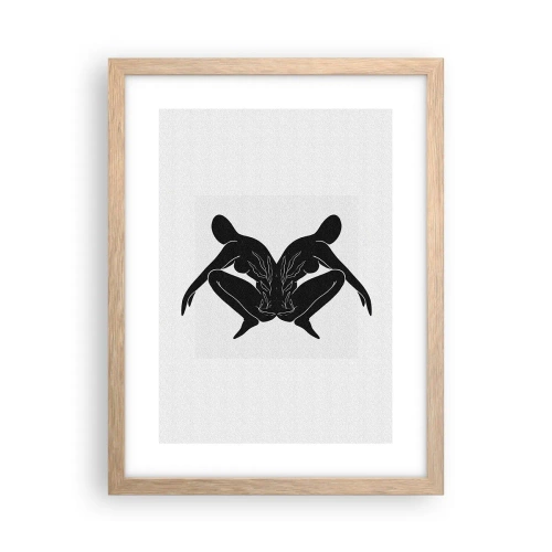 Pôster com moldura de carvalho claro - Uma alma comum - 30x40 cm