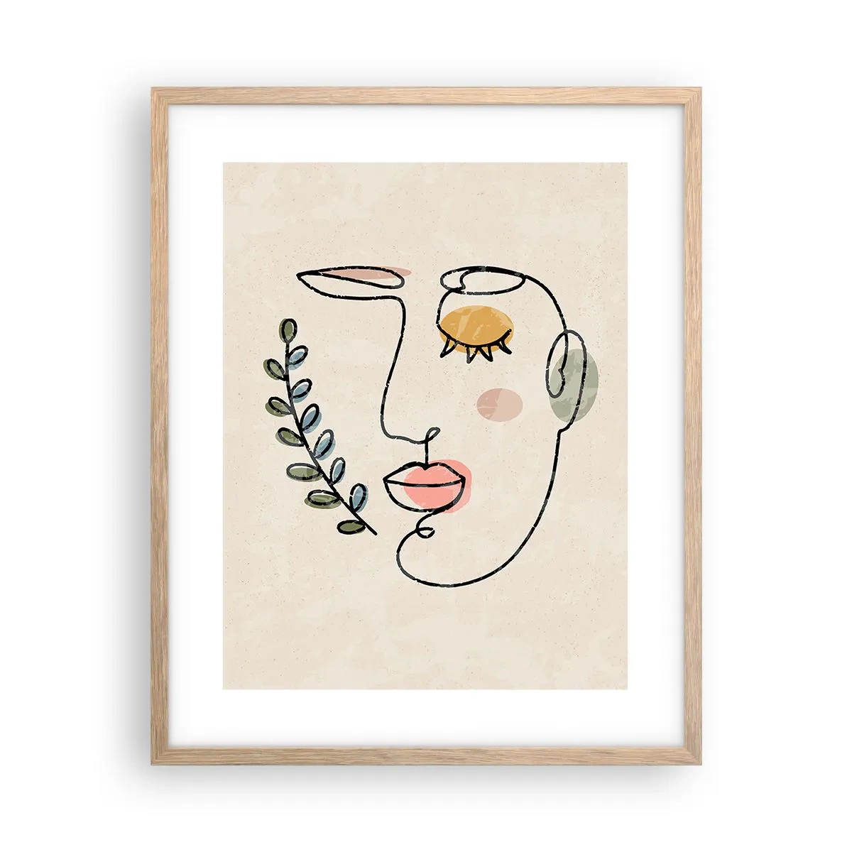 Pôster com moldura de carvalho claro - Paz encontrada - 40x50 cm