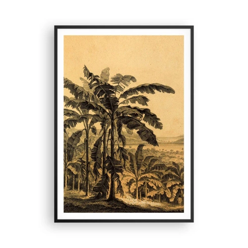 Pôster com moldura preta - num clima colonial - 70x100 cm