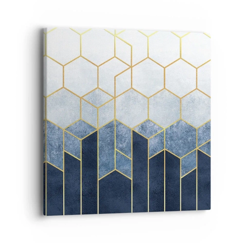 Quadro em tela - Composição em ritmo sincopado - 40x40 cm