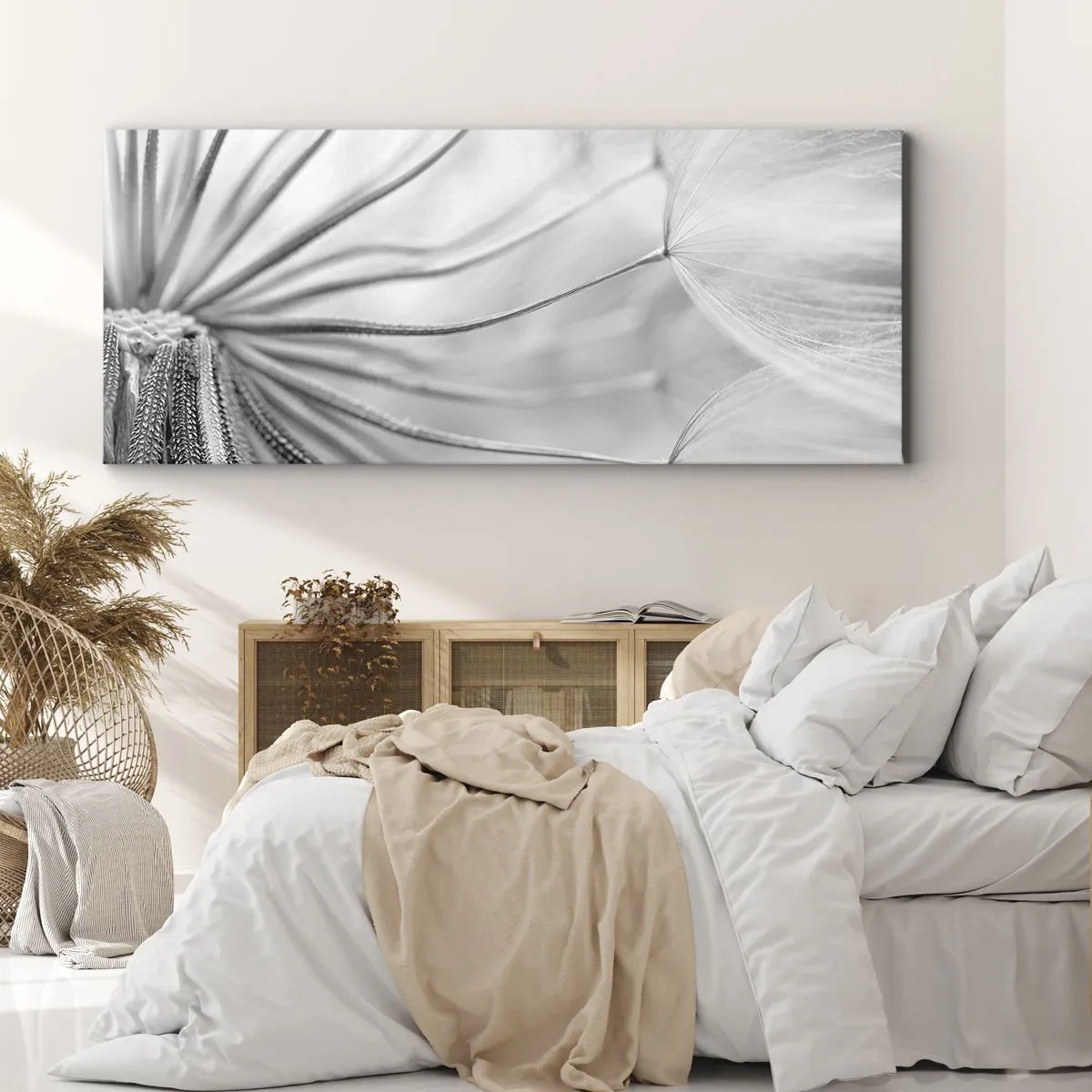 Quadro em tela - Dentes de leão, pipas - 90x30 cm