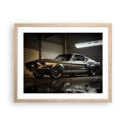 Pôster com moldura de carvalho claro - De volta ao passado - 50x40 cm