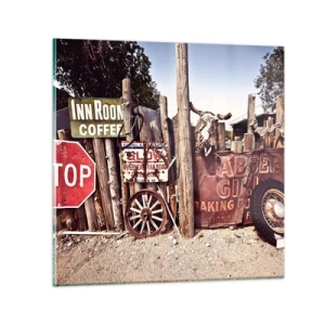 Quadro em vidro - E o tempo parou - 30x30 cm