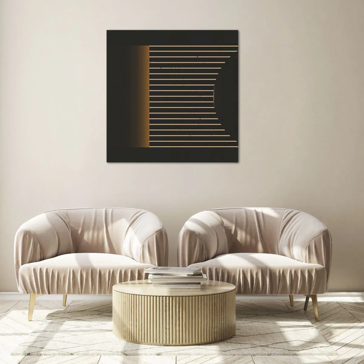 Quadro em vidro - Explorar a escuridão - 30x30 cm