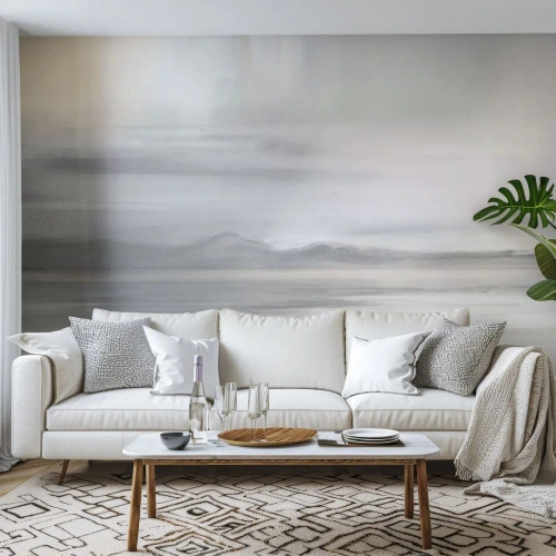 Papel de Parede Premium Canvas - Distância pensativa - Brilhante, Pedaço, Abstração - 100x70 cm