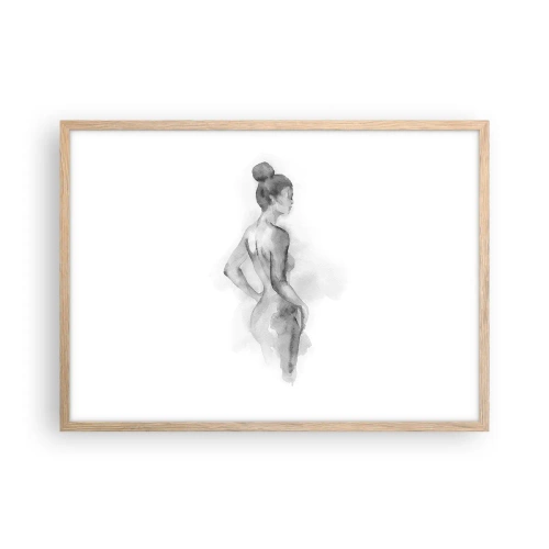 Pôster com moldura de carvalho claro - Linda como uma pintura - 70x50 cm