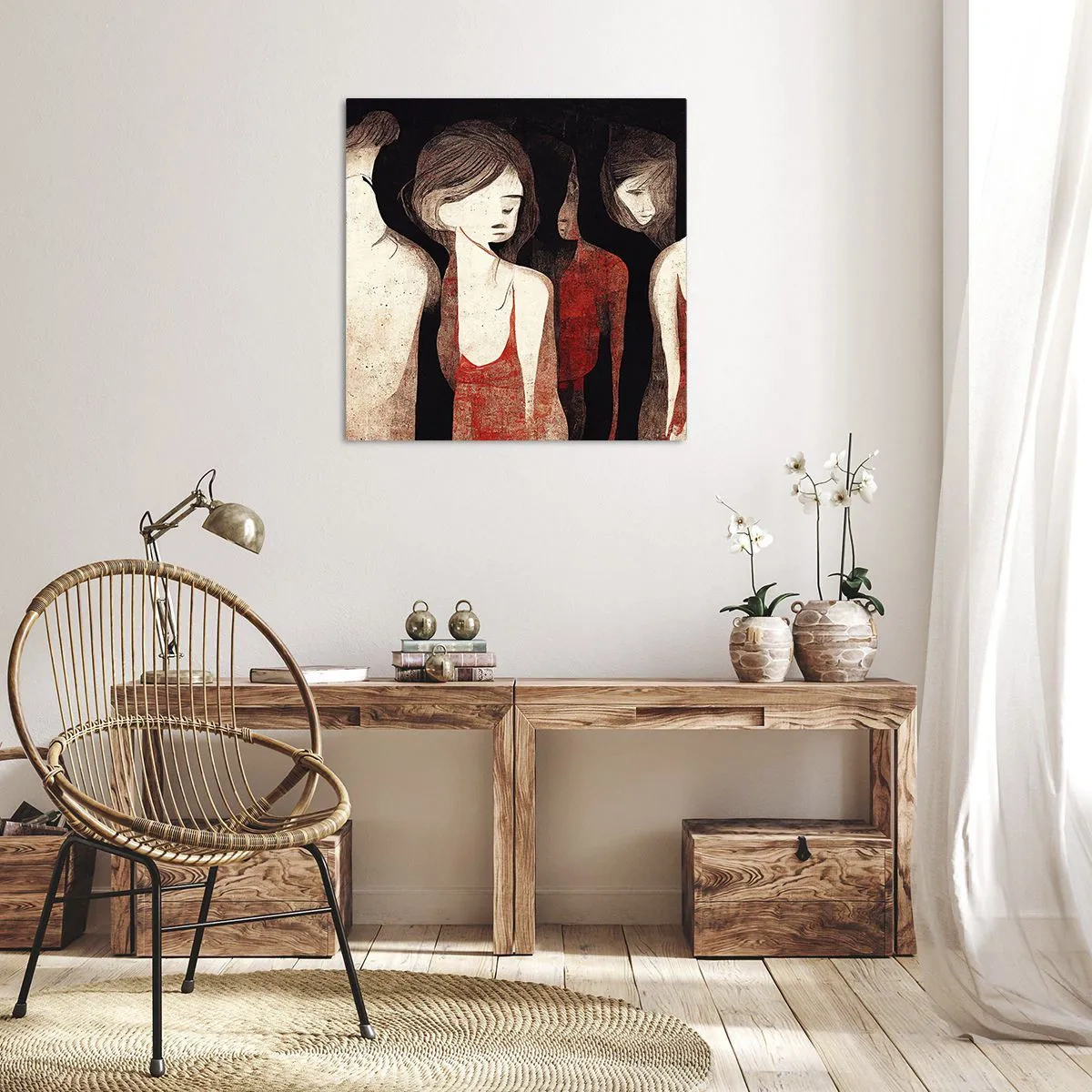 Quadro em tela - Madonas das trevas - 30x30 cm