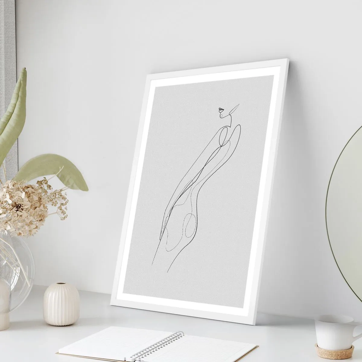 Pôster em moldura branca - Apenas uma promessa - 30x40 cm