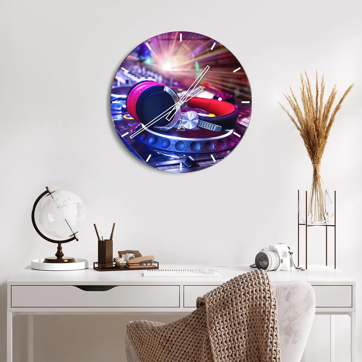 Relógio de parede - Relógio em vidro - Vai ser uma loucura - 30x30 cm