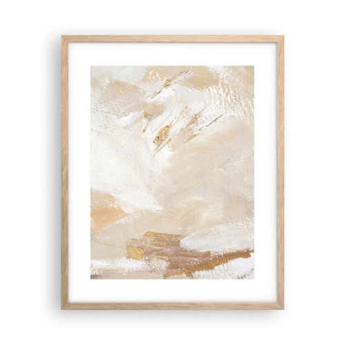 Pôster com moldura de carvalho claro - Composição pastel - 40x50 cm