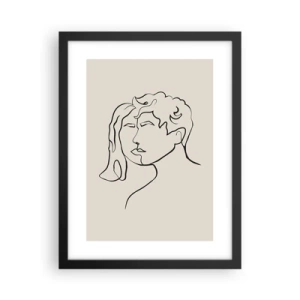 Pôster com moldura preta - E fornou-se a união - 30x40 cm