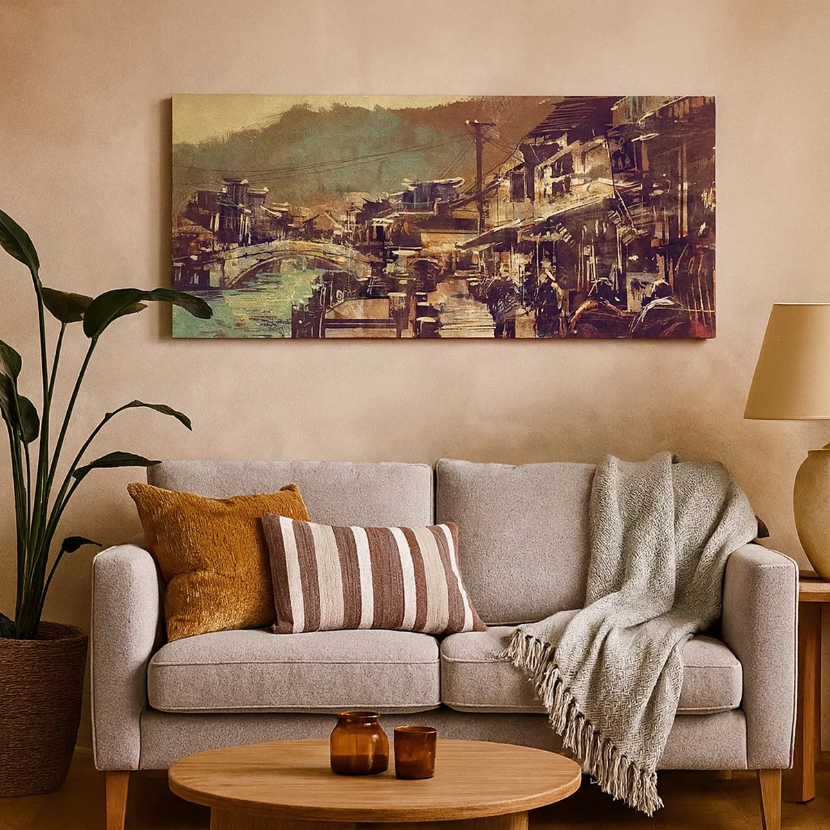 Quadro em tela - A vida como uma riqueza cinzenta - 30x30 cm