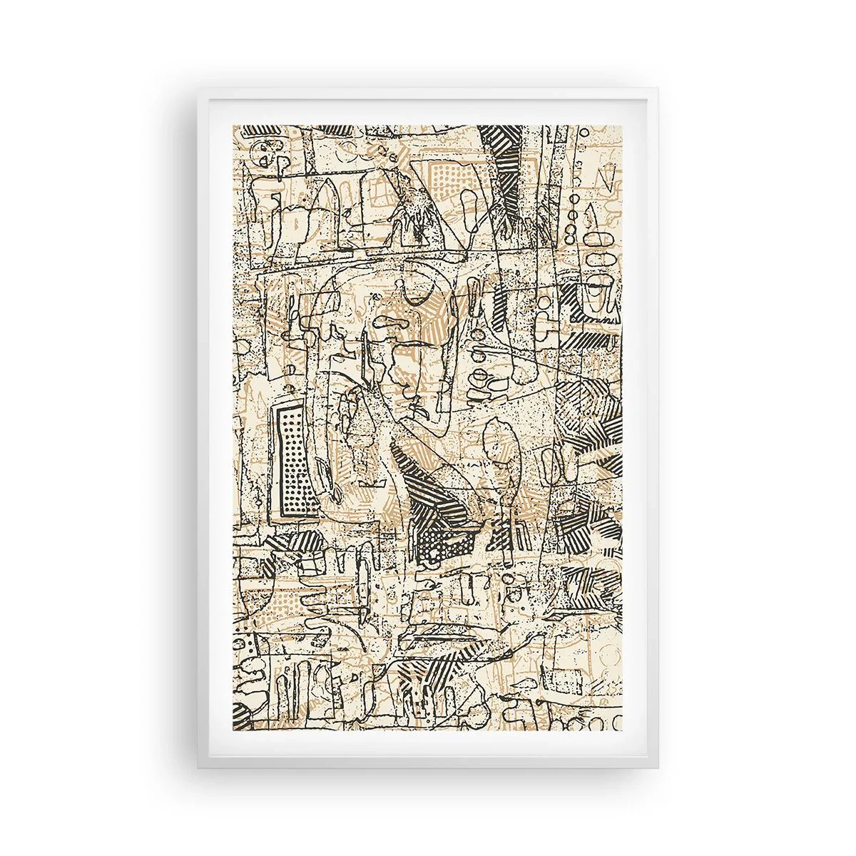 Pôster em moldura branca - À espera de ser decifrado - 61x91 cm