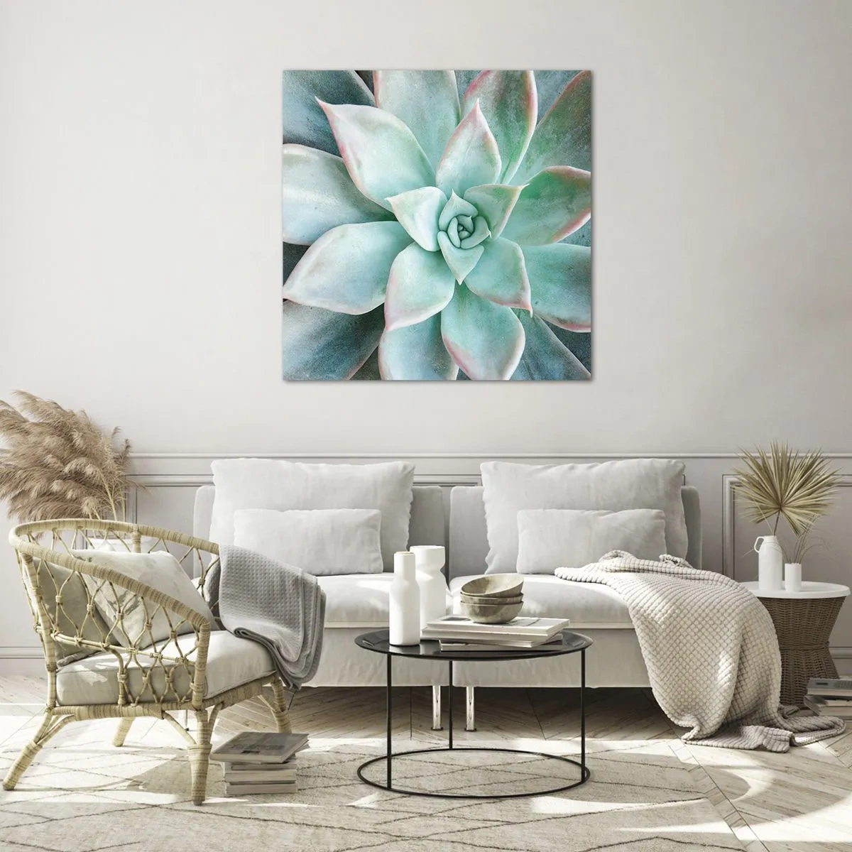 Quadro em vidro - O coração do deserto - 70x70 cm