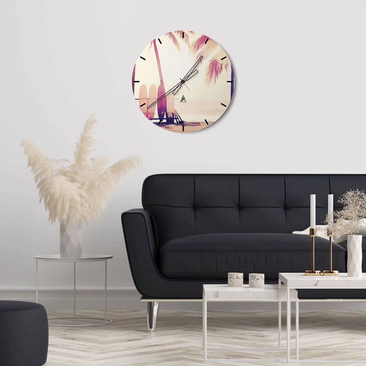 Relógio de parede - Relógio em vidro - Vai ser um grande dia - 40x40 cm