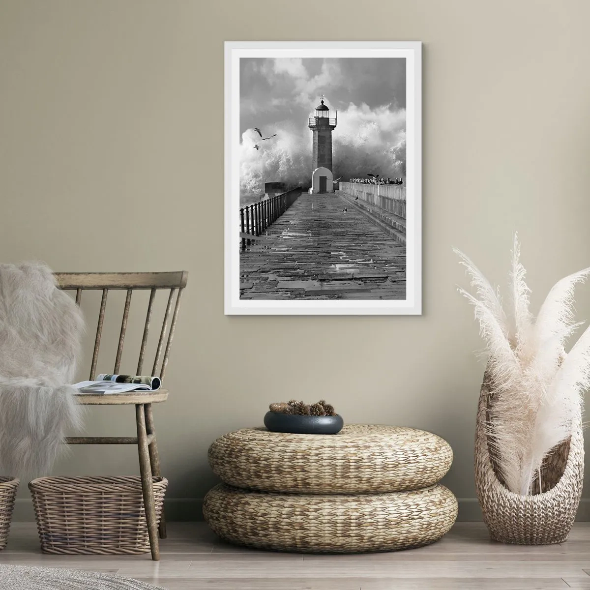 Pôster em moldura branca - Destemida - 40x50 cm