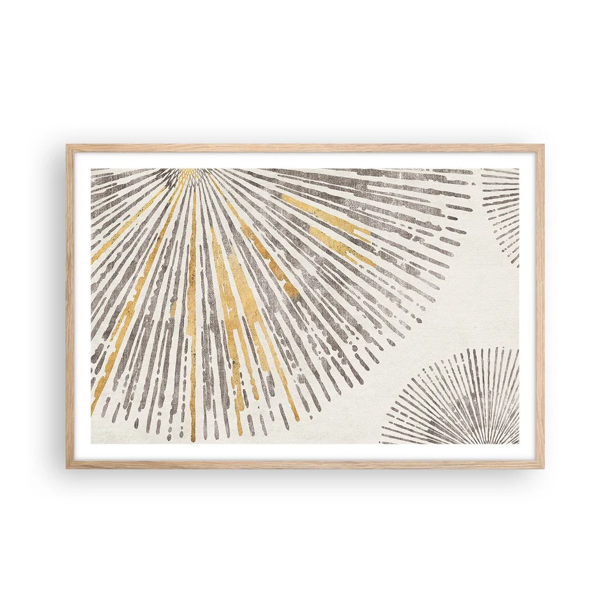 Pôster com moldura de carvalho claro - A beleza do raio - 91x61 cm