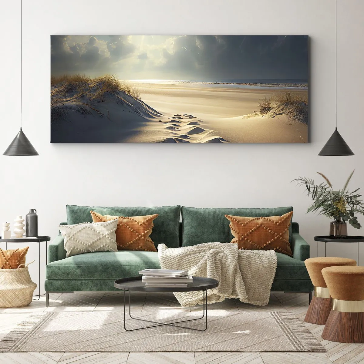 Quadro em tela - Uma paisagem relaxante - 100x40 cm