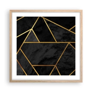 Pôster com moldura de carvalho claro - Escuridão e esplendor - 50x50 cm