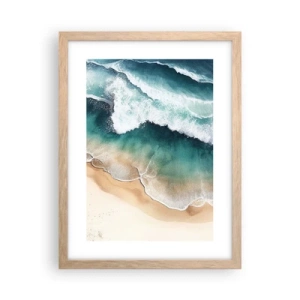 Pôster com moldura de carvalho claro - O eterno encontro - 30x40 cm