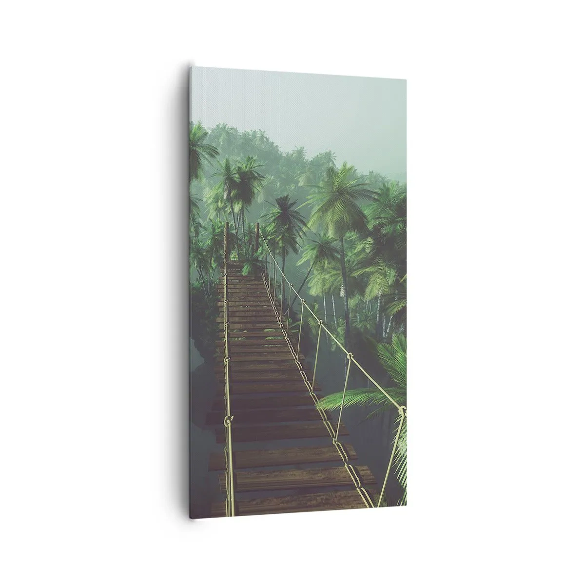 Quadro em tela - Sobre o verde fervente - 65x120 cm