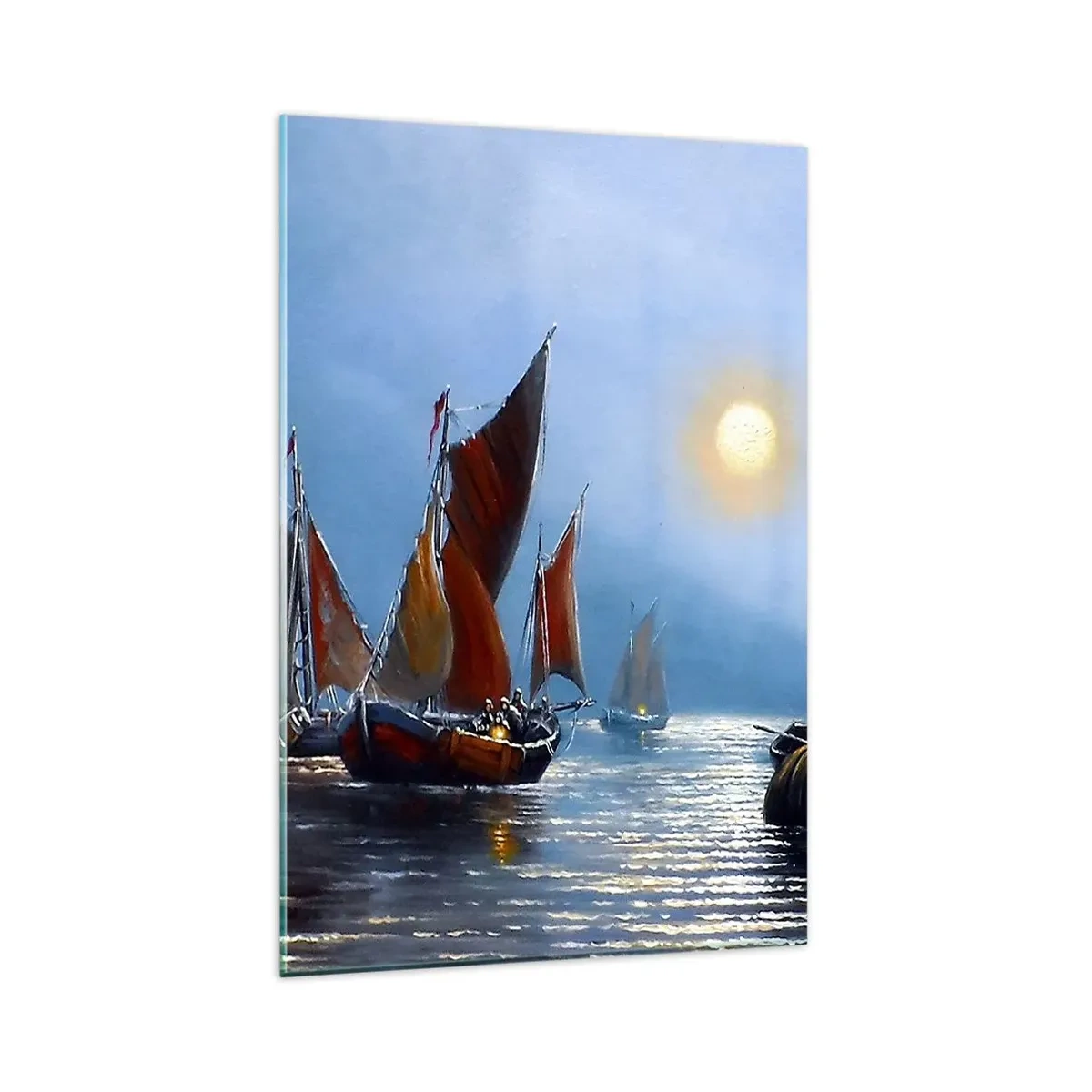 Quadro em vidro - Pesca noturna - 80x120 cm