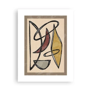 Pôster - Composição – arcos e ovais - 30x40 cm