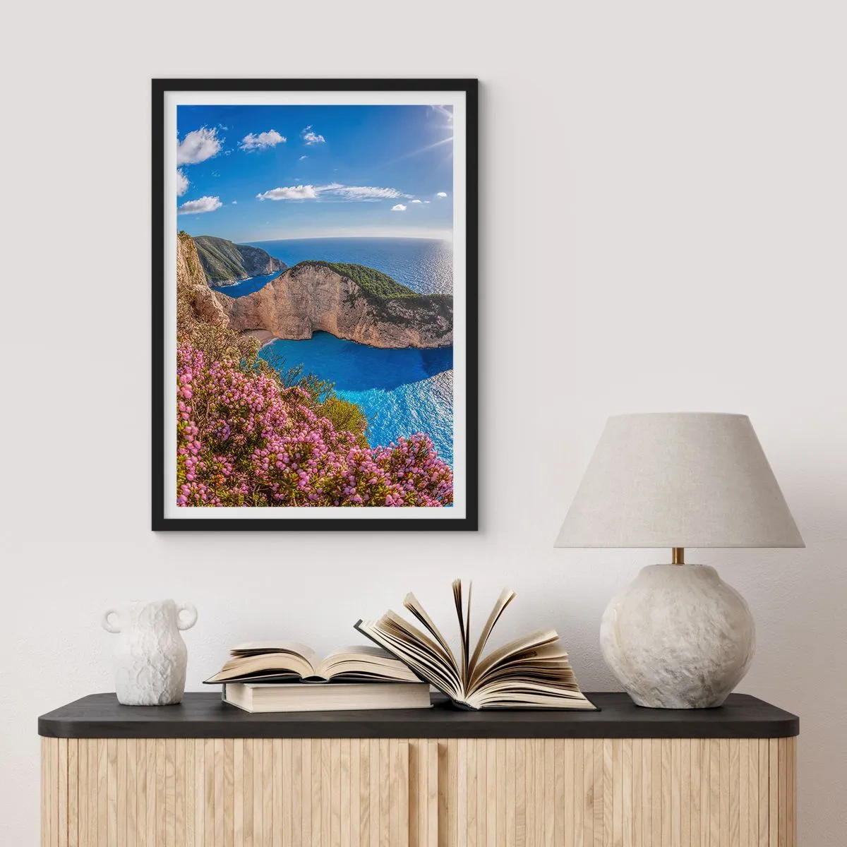 Pôster com moldura preta - As minhas grandes férias gregas - 40x50 cm