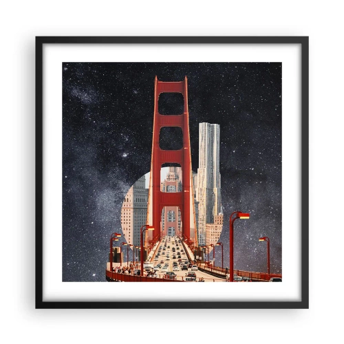 Pôster com moldura preta - Sempre no centro - 50x50 cm