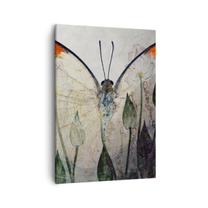 Quadro em tela - Onde a borboleta se esconde na relva - 50x70 cm