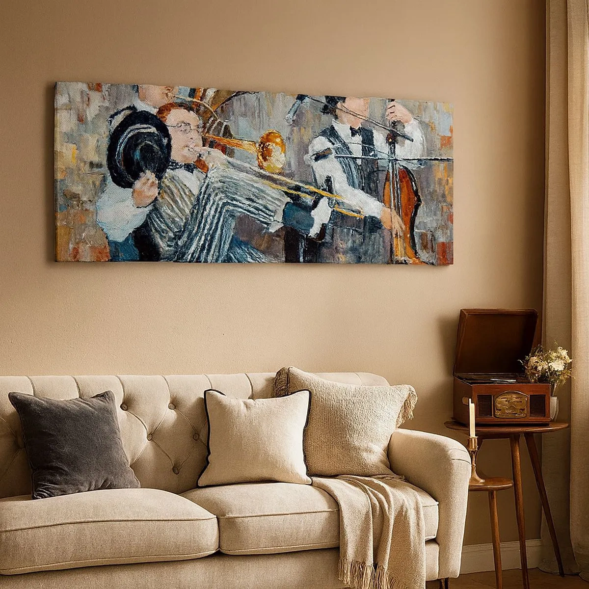 Quadro em tela - Todo aquele jazz - 100x40 cm