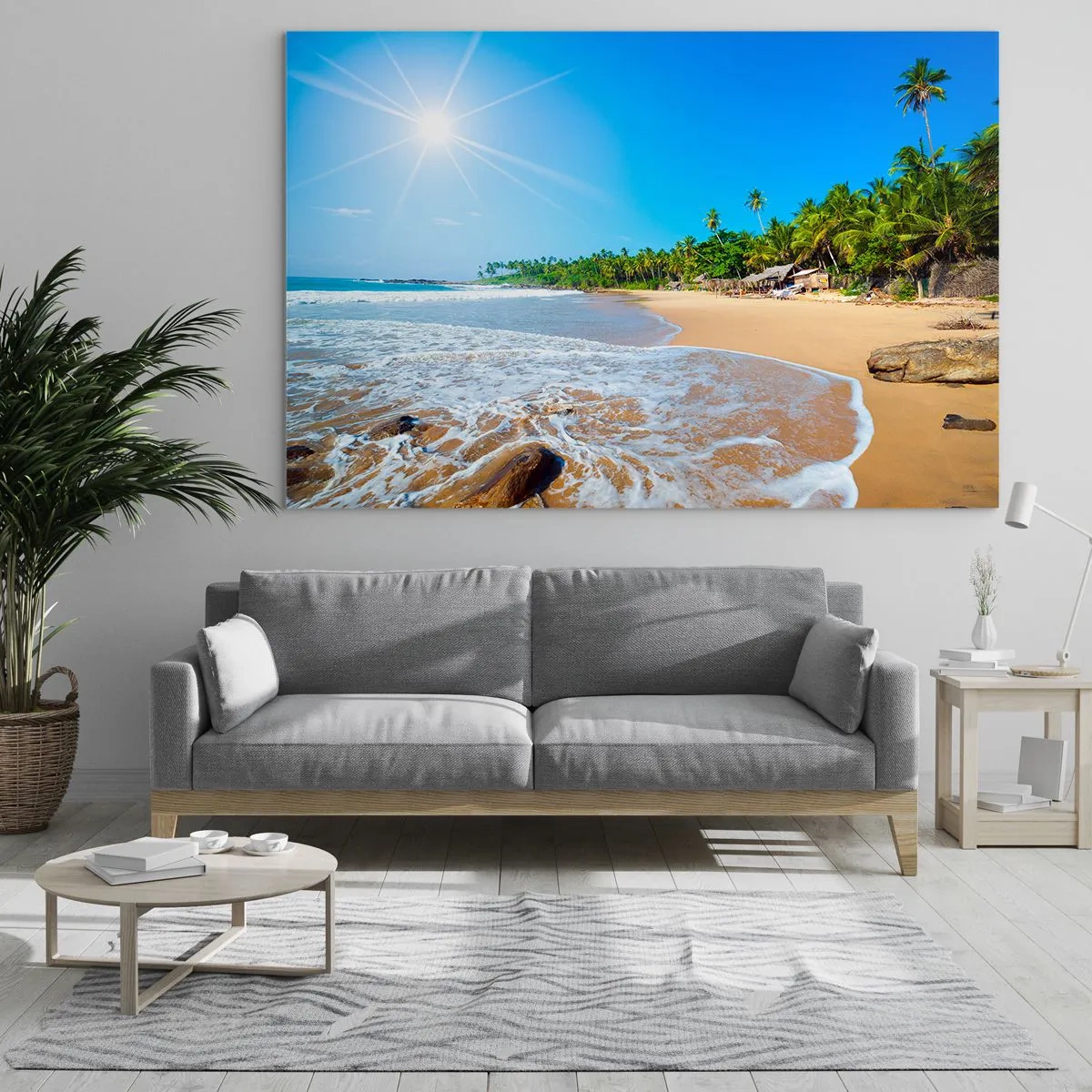 Quadro em vidro - Um lugar exótico para si - 120x80 cm