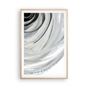 Pôster com moldura de carvalho claro - Composição orbital - 61x91 cm