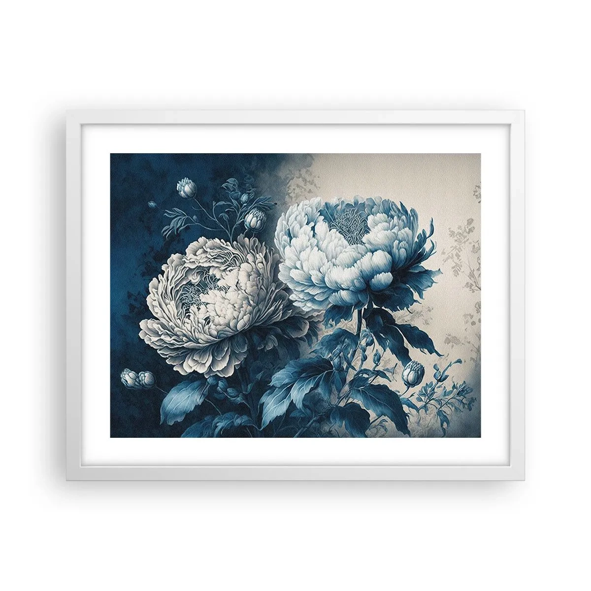 Pôster em moldura branca - Casal que combina - 50x40 cm