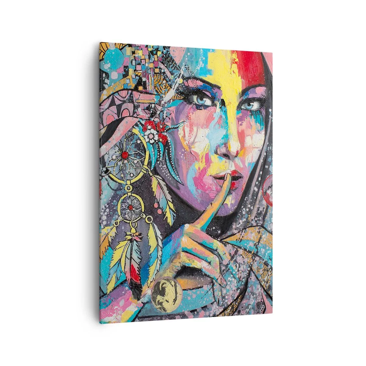 Quadro em tela - Fique em silêncio até compreender - 70x100 cm