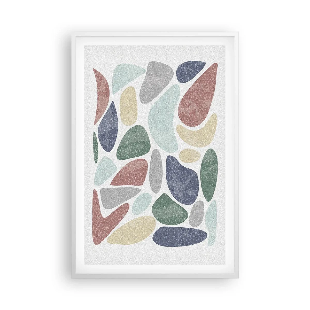 Pôster em moldura branca - Um mosaico de cores em pó - 61x91 cm