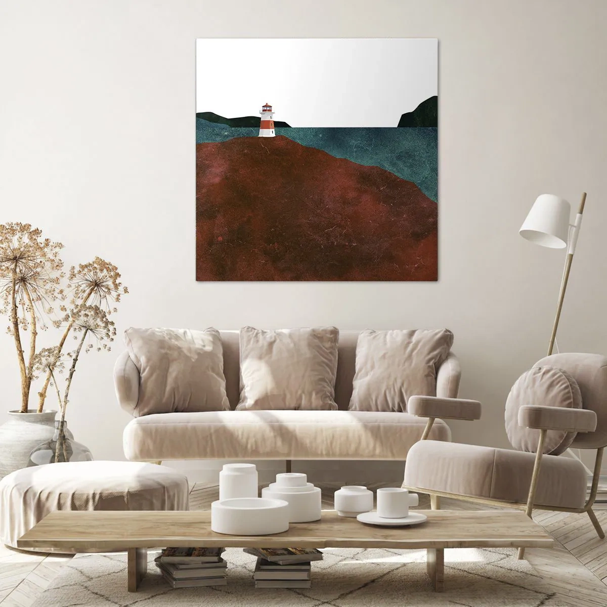 Quadro em tela - Olhando para o mar - 30x30 cm