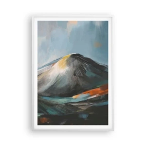 Pôster em moldura branca - Cru e lindo - 70x100 cm