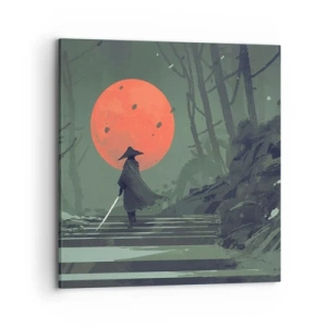 Quadro em tela - O guerreiro da lua vermelha - 70x70 cm