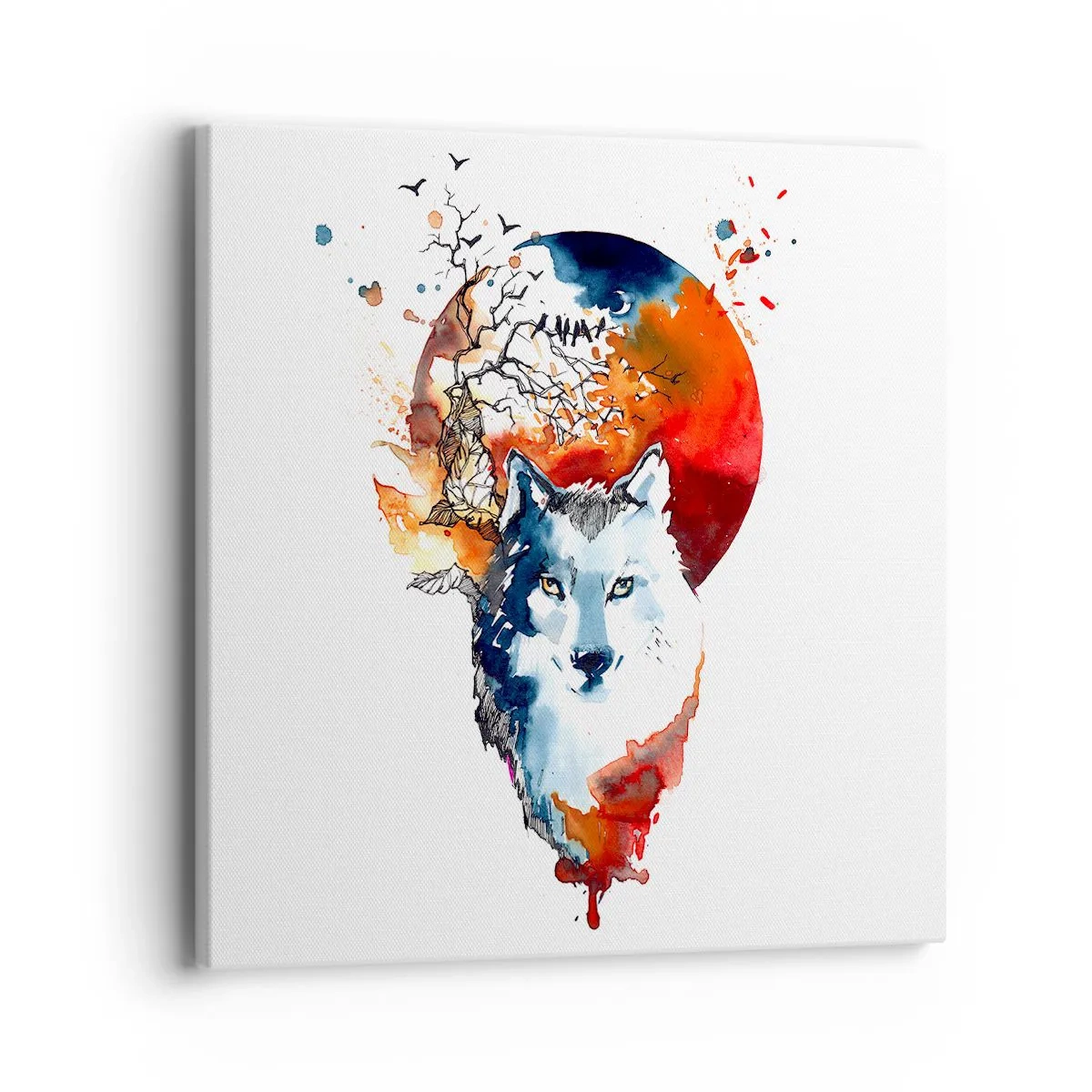 Quadro em tela - Nariz a nariz com a noite - 40x40 cm