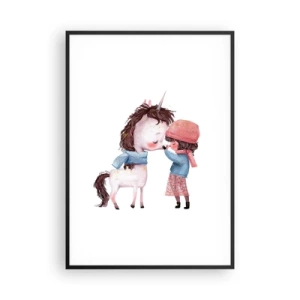 Pôster com moldura preta - Conto do inverno - 70x100 cm
