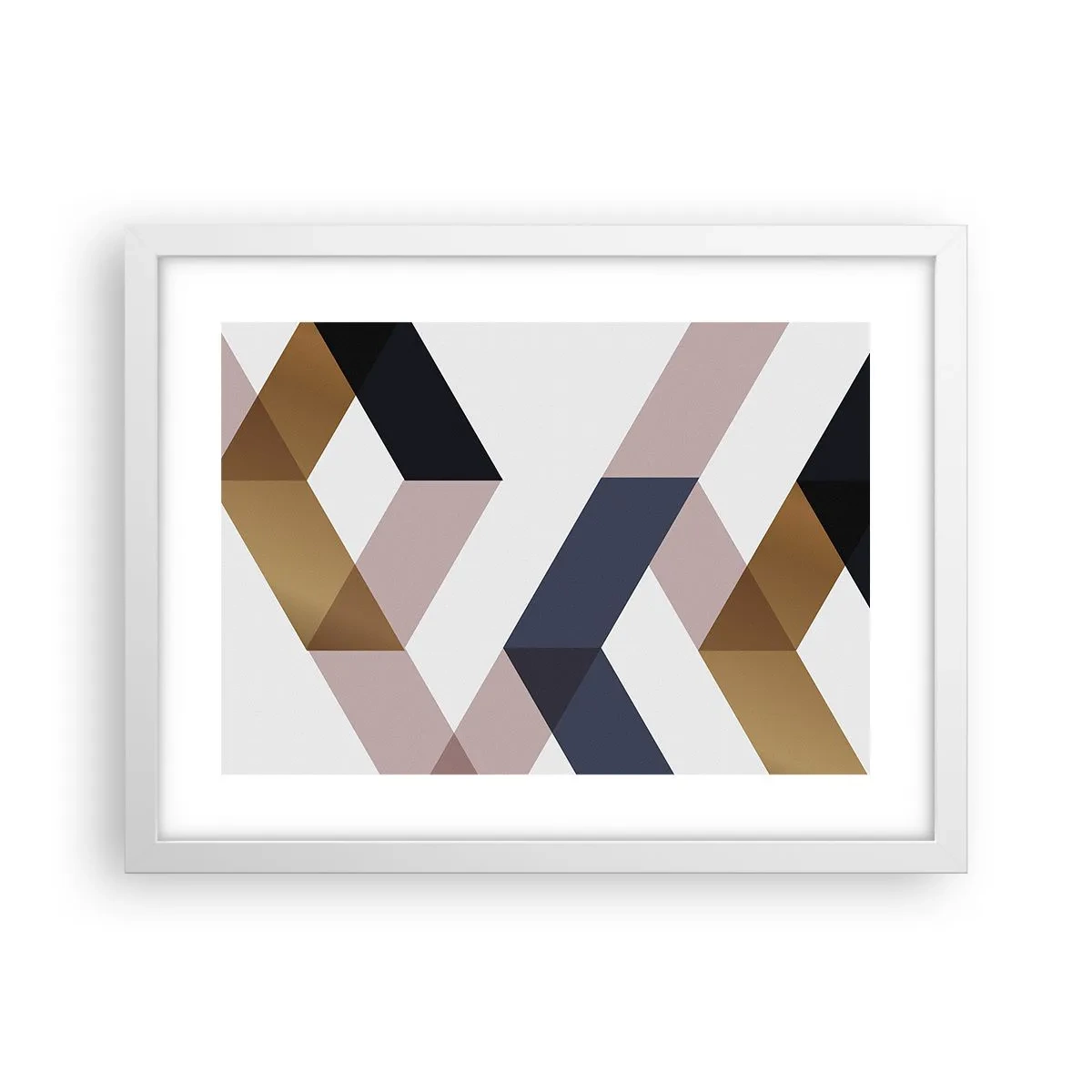 Pôster em moldura branca - Planos e ângulos - 40x30 cm