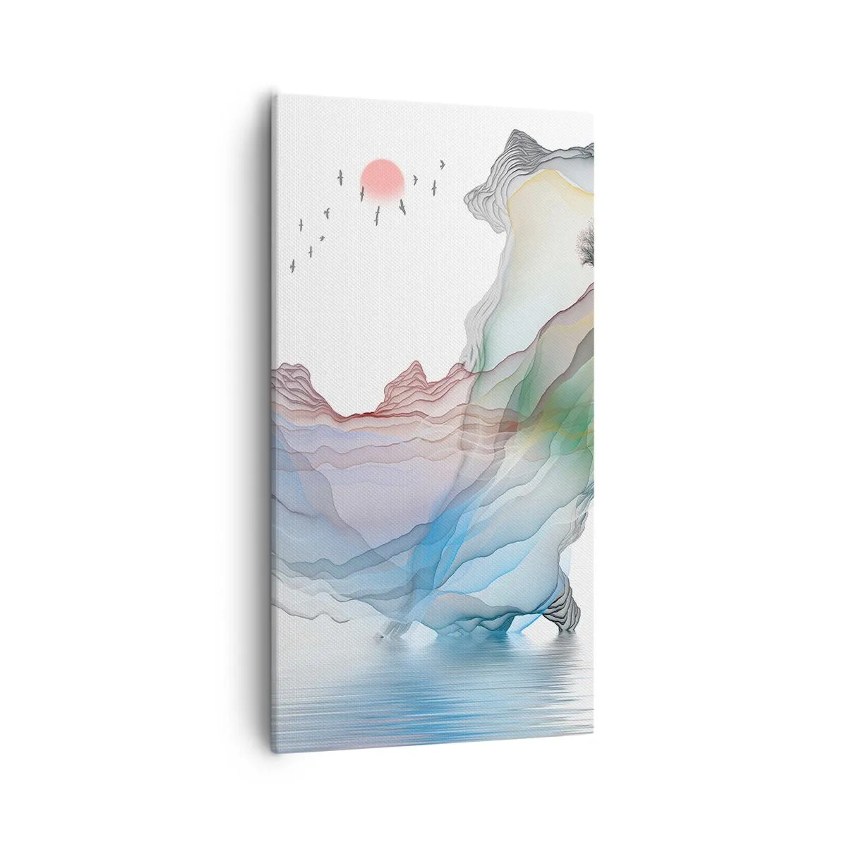 Quadro em tela - Em direção às montanhas de cristal - 55x100 cm