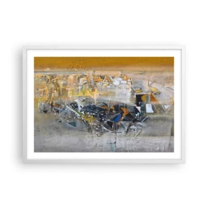 Pôster em moldura branca - Tudo vai se encaixar - 70x50 cm