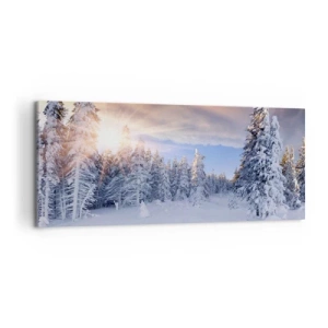 Quadro em tela - Espetáculo de neve da natureza - 100x40 cm