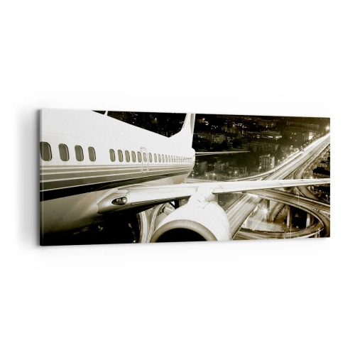 Quadro em tela - Voar para a noite - 100x40 cm