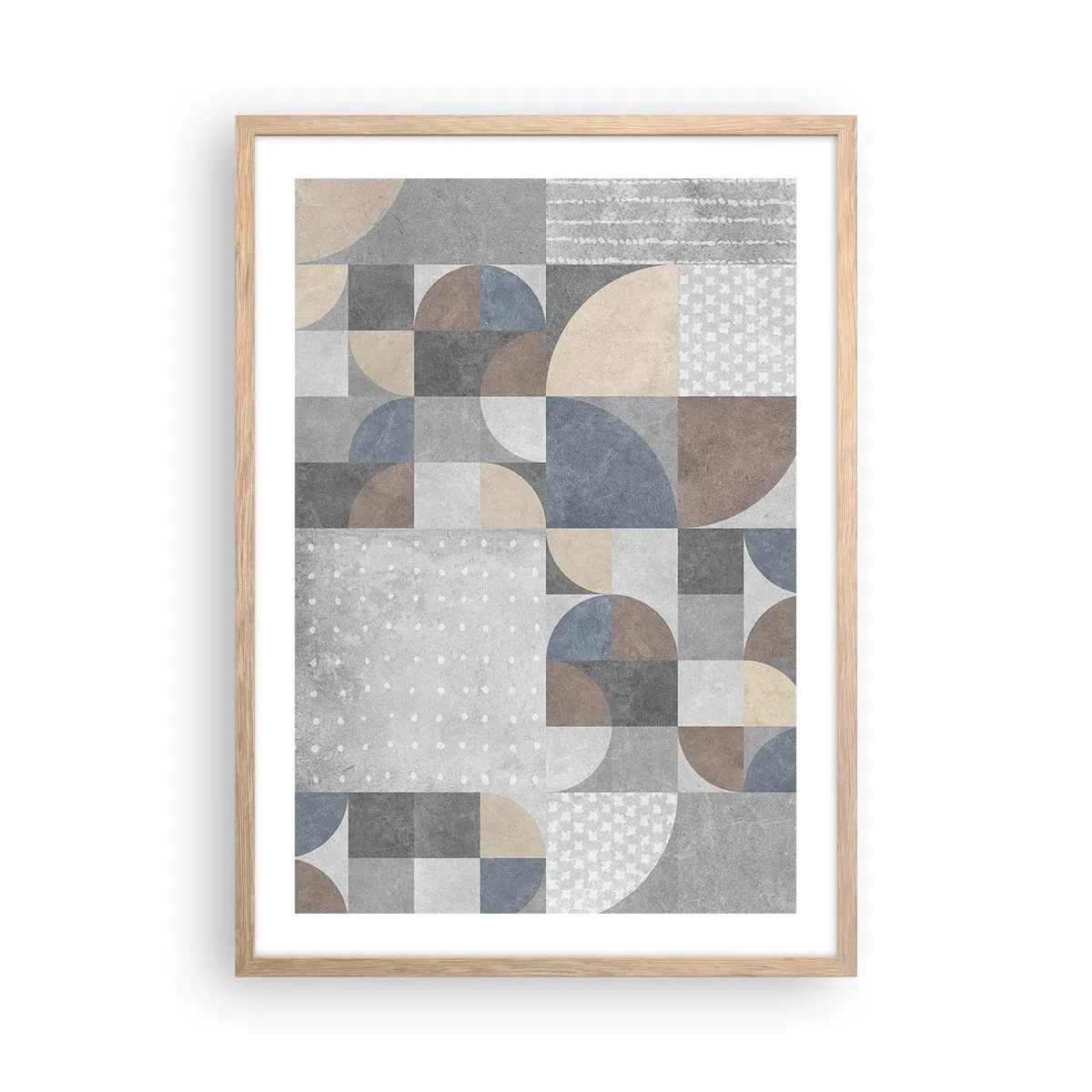 Pôster com moldura de carvalho claro - Fantasia cerâmica - 50x70 cm