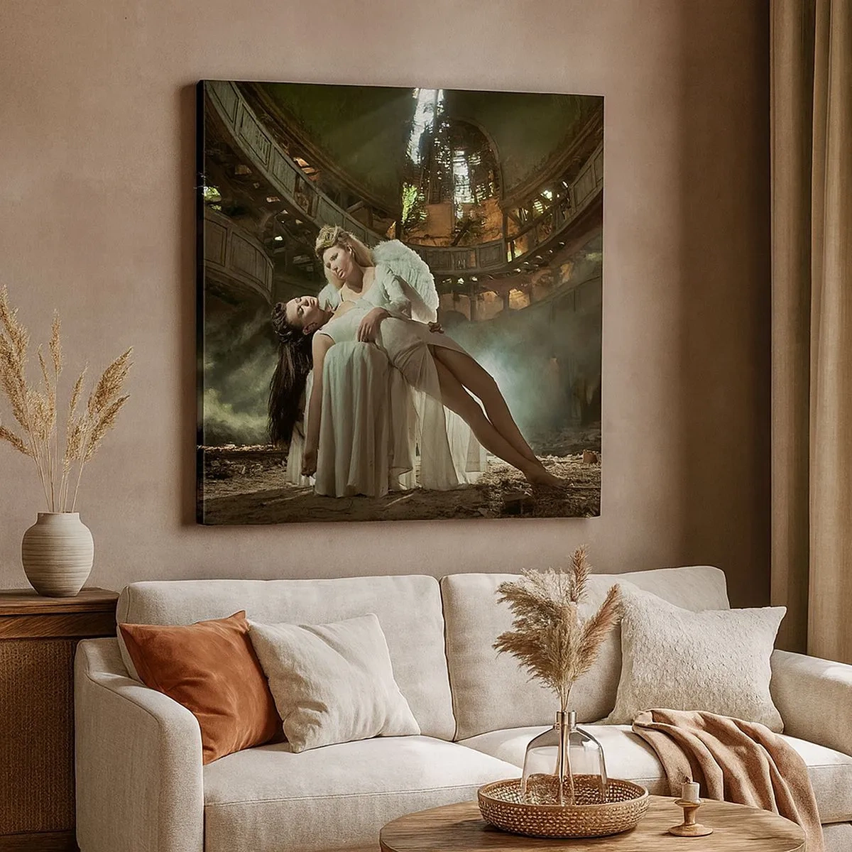 Quadro em tela - O espírito do teatro antigo - 30x30 cm