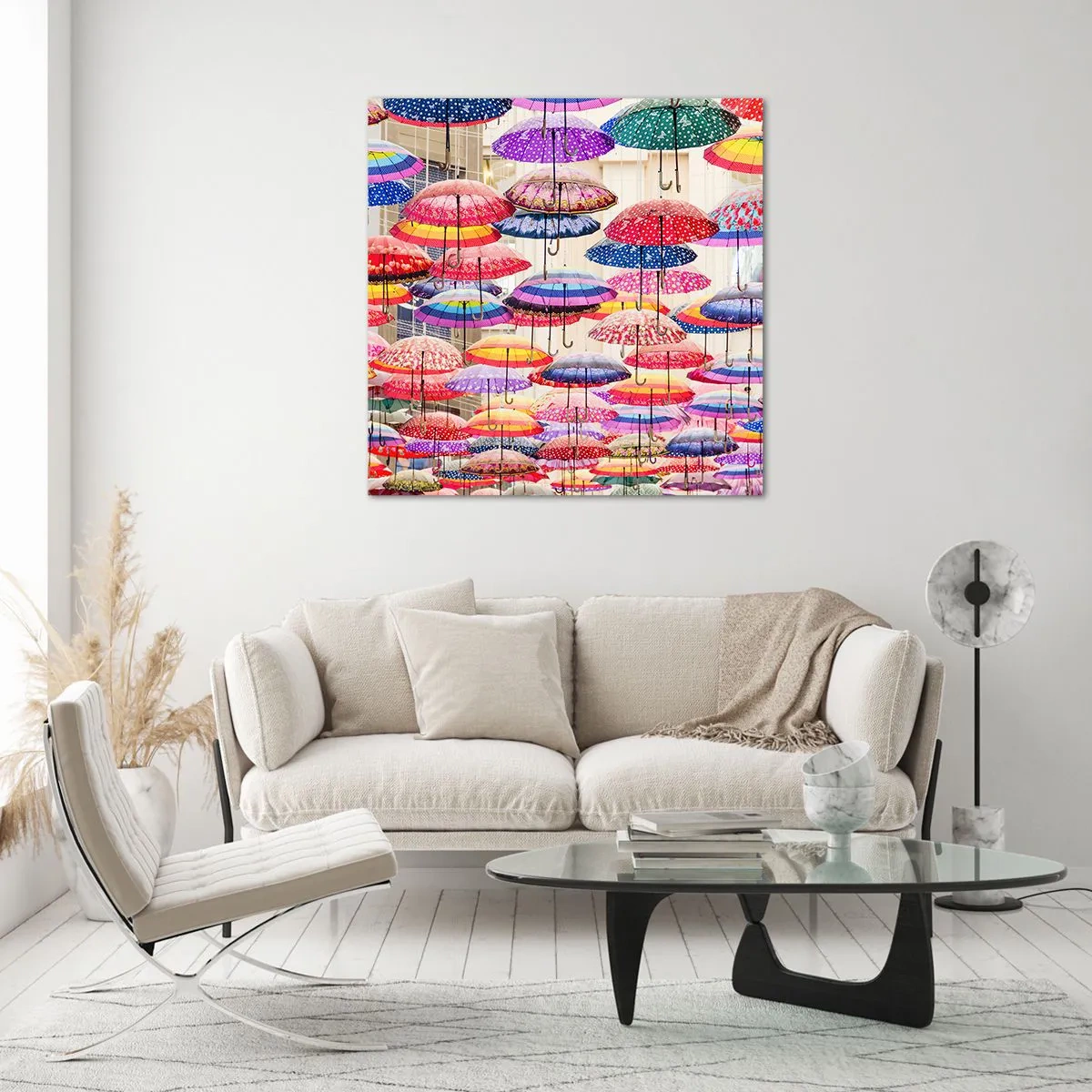 Quadro em vidro - Prado urbano - 60x60 cm