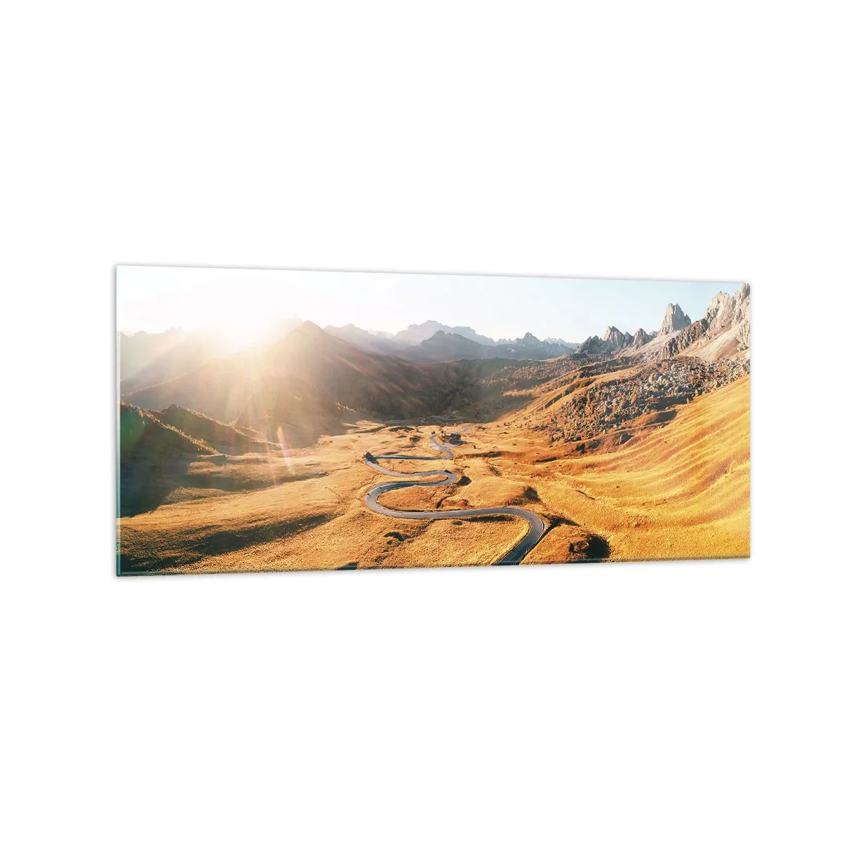 Quadro em vidro - No Vale Dourado - 120x50 cm